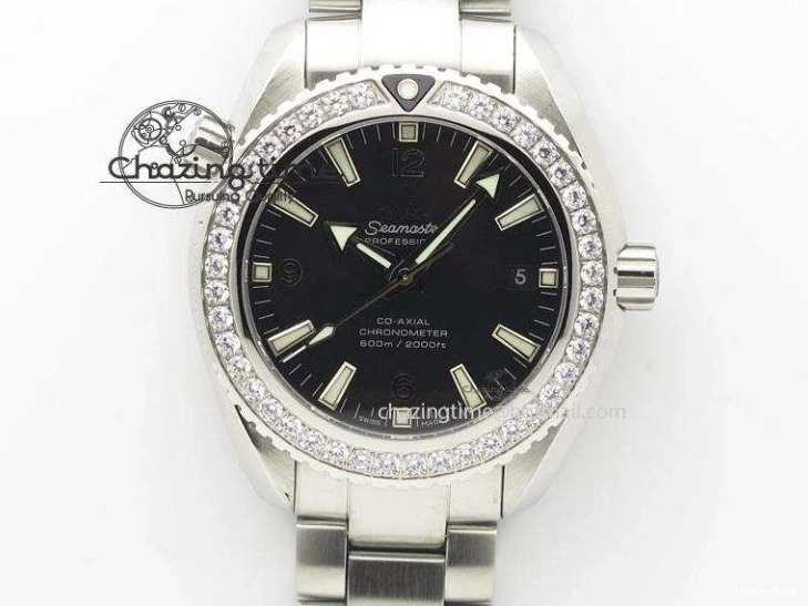 0417 Resilient Planet Ocean 2016 43.5mm SS OM 1:1 Best Edition Black Dial On Black Nylon Strap A 8167